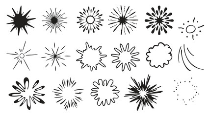 Sunburst Style Vector Shapes Collection