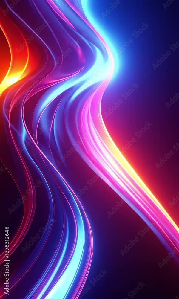 Poster mesmerizing display of vibrant colors flowing fluidly during a dynamic light show