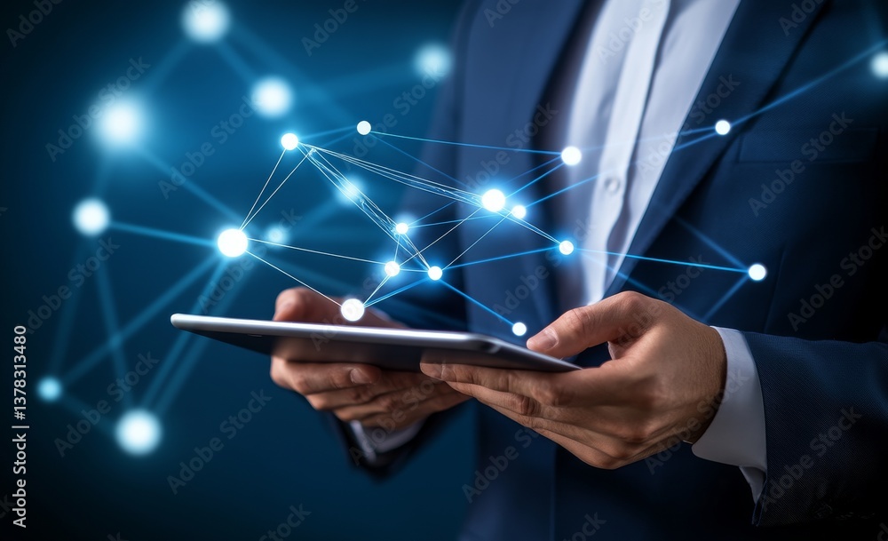 Poster the concept of data transfer technology includes cloud recovery backup data download management, exc