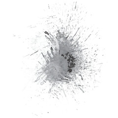 Abstract Rounded Ink Splash with Spikes