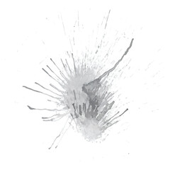 Sharp Explosion of Black Ink on White