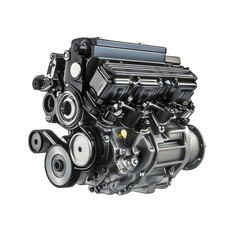 Fototapeta premium Internal Combustion Engine isolated on white background