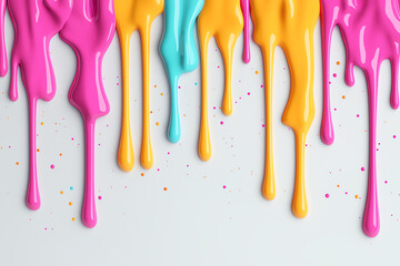Colorful paint splats create vibrant background pattern that adds energy and creativity to any design project