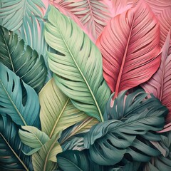 seamless pattern with leaves