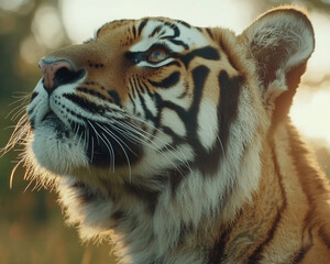 Obraz premium Tiger close-up, fierce tiger,