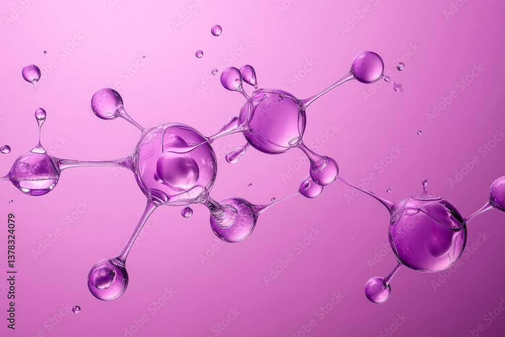 Poster the focal point of the abstract science background is the glowing neon geometric structure