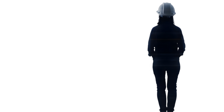Isolated Silhouette Of A Person Standing Against A Black Background
