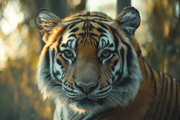 Obraz premium Tiger close-up, fierce tiger,