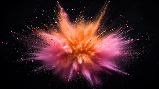 Art of Colorful Powder Explosion and Colorful Carnival with Powder Spraying	Powder 