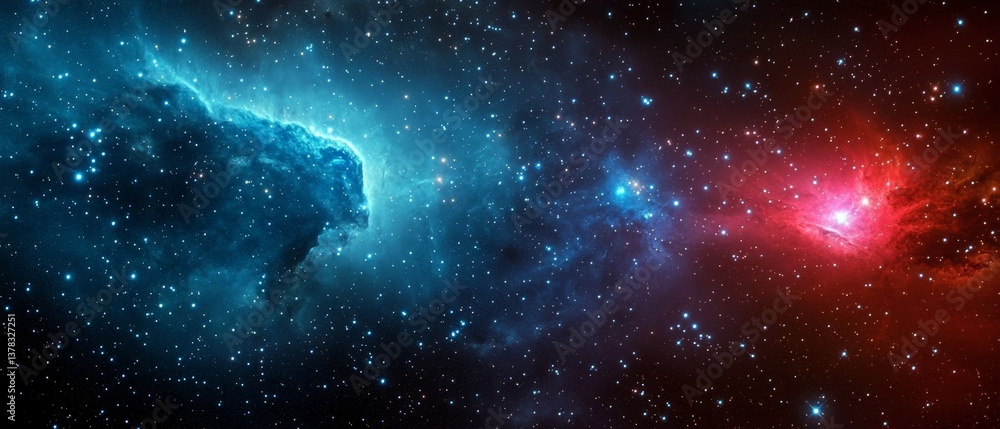 Wall mural abstract space background featuring generative ai illustration.