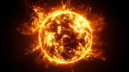 Solar Flames Earth Burning Cosmic Space Corona Explosion Earth	