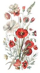 Flower collage cutouts flowers art illustration.
