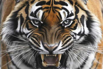 Obraz premium Tiger close-up, fierce tiger,