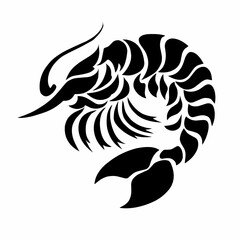 illustration vector graphic of design abstract tribal art shrimp