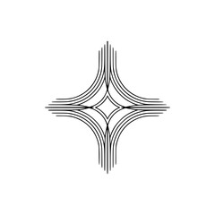 Geometric Starburst Design on White Background