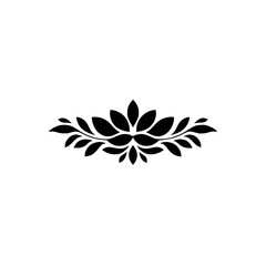 Elegant Floral Crest Vector Illustration
