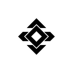 Fototapeta premium Geometric Black & White Logo Design Element