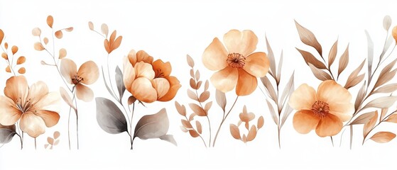 Bright and colorful botanical art showcasing seasonal hues.