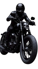 Naklejka premium Motorcycle Rider Black Silhouette Photo Motorcycle Leather Helmet Illustration
