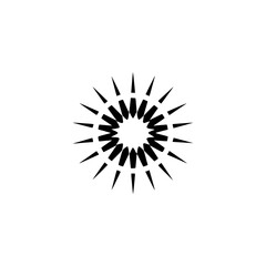 Fototapeta premium Geometric Starburst Icon on White Backdrop