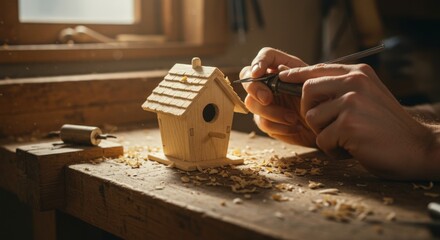 Crafting a Wooden Birdhouse