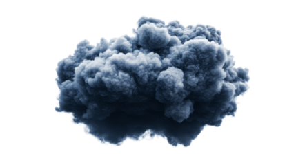 Grey cloud, isolated object, digital abstract cloudscape effect, cut out transparent