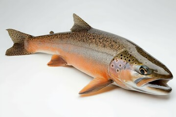 Obraz premium A detailed photograph of a beautiful colorful trout fish