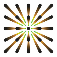 Golden Glow Abstract Sunburst with Soft Rays