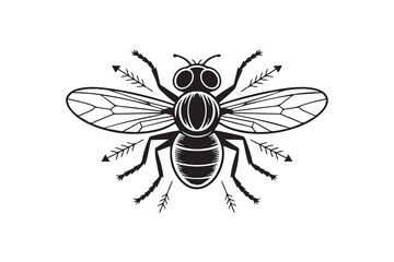 bee Black and White Vector
