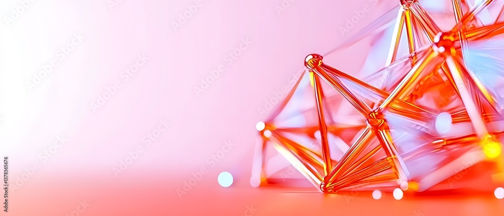 Poster innovative business models represented in abstract structures digital environment futuristic viewpoi