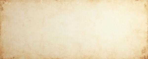 Obraz premium Aged paper texture with a horizontal banner, seamless background. Beige parchment with grunge, vintage, retro effect. Blank, blank space, copy space for design project.