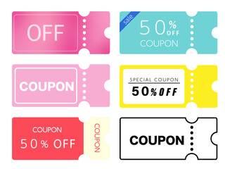 色々なクーポンシール　