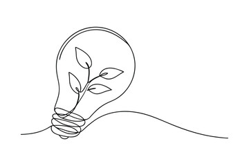 Ecofriendly Lightbulb Green Energy, Sustainable Idea, Natures Innovation © Rita