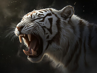 Obraz premium Tiger close-up, fierce tiger,