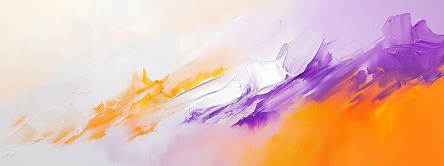 Obraz premium Abstract textured background featuring purple, orange, and white hues.