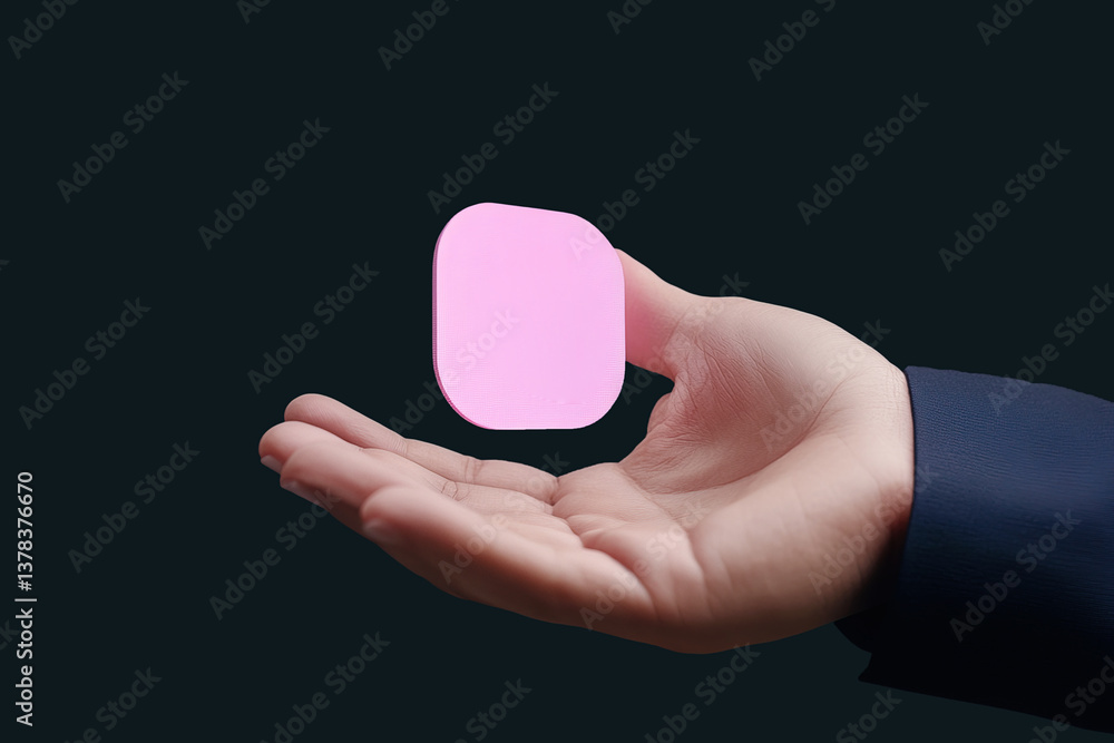 Aufkleber innovative technology transforms daily life with a floating pink device