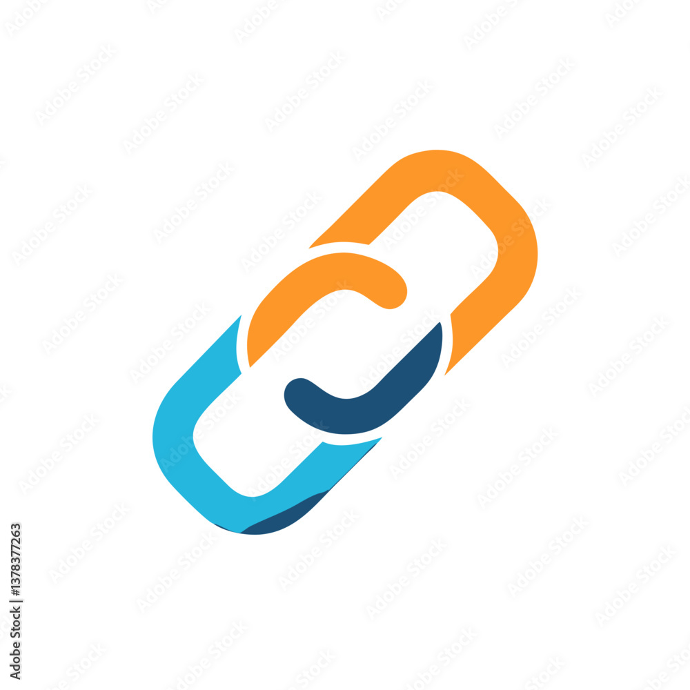 Aufkleber a visual representation of a chain link, symbolizing connection and unity
