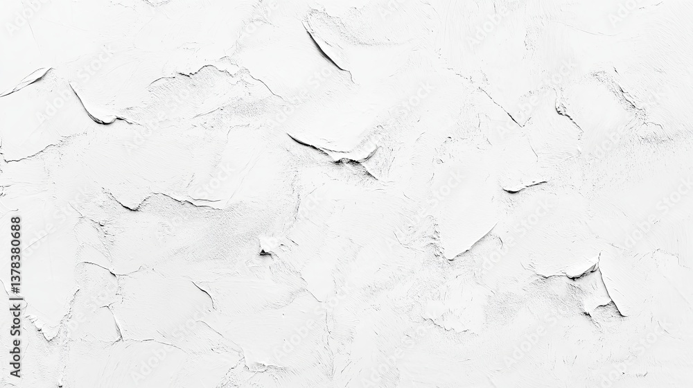 Poster A minimalistic white-on-white abstract texture with subtle shadows