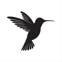 hummingbird silhouette vector
