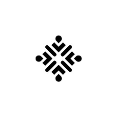 Minimalist Geometric Logo: Abstract Symbol on White