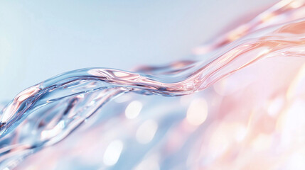 透明感あふれる流れる水の美しい流れ（清潔感・美容・高級感）