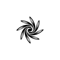 Abstract Swirl Logo Design in Black & White, Minimalist Branding.