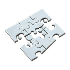 Fototapeta premium Jigsaw isolated on white background