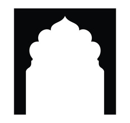 Islamic Mosque Entryway Ornamental Arabic Arch Window