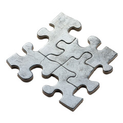 Fototapeta premium Jigsaw isolated on white background