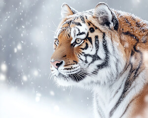 Obraz premium Tiger close-up, fierce tiger,