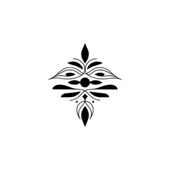 Minimalist Black and White Ornamental Vector Design