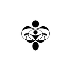 Abstract Geometric Design: Symmetry, Balance, Minimalist Logo