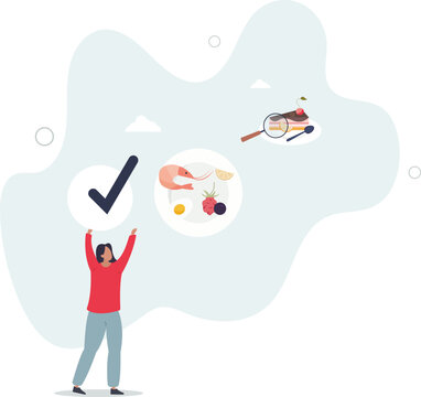 person choosing healthy food concept clip art preview