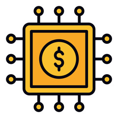 Embedded Finance Icon. Fintech solution symbol. Seamless payment and banking integration - stock vector